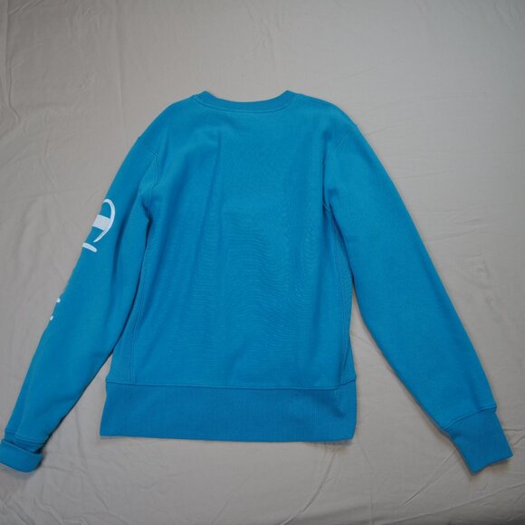 Champion Blue Reverse Weave Crewneck Sweatshirt - Picture 6 of 6